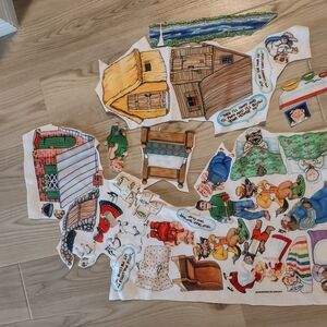 Vintage Felt Storyboard Pieces - Colorful Nursery Game Pieces